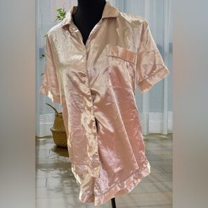 Silky Cream Pajama Set size L
